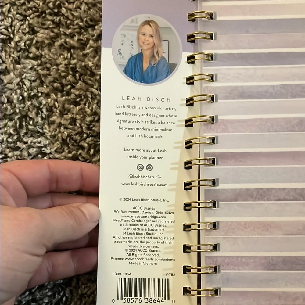 Purple Striped Planner